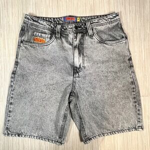 EMPYRE Distressed Acid Wash Denim Shorts Men's Size 32 Y2K Skater Shorts Baggy